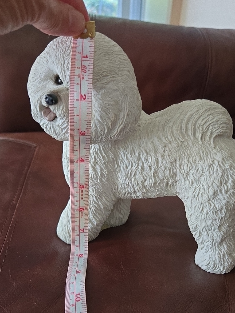 White Bichon Frise Figurine - Realistic Dog Decor - Picture 3 of 4